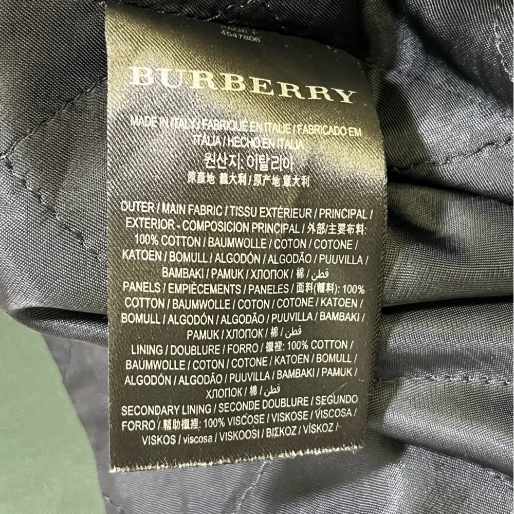 Burberry Prorsum Re-Issued Unisex Waxed Khaki Cotton Gabardine Car Over Coat L - Picture 11 of 11